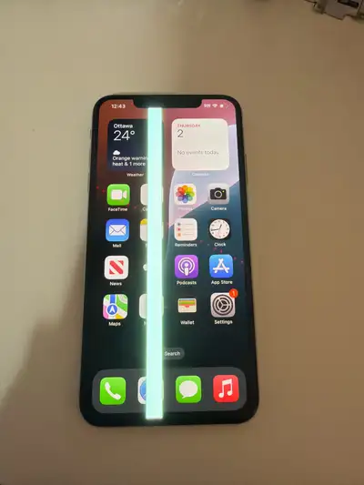 iPhone XS Max line on screen, View more