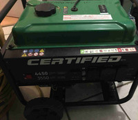 Certified generator 3550-4450 watts Like new 10 hours of use.