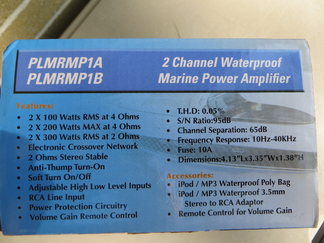 2 Channel 400 Watt Waterproof Micro Marine Amplifier in General Electronics in Peterborough - Image 2
