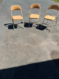 Metal folding chairs 