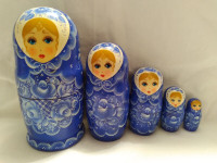 Russian Blue Nesting Dolls