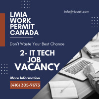 LMIA WORK PERMIT CANADA AVAILABLE FOR IT TECHS