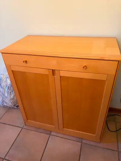 Maple finish cabinet, View more