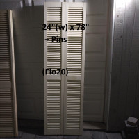 Door - Bi-Fold Louver Doors, Painted, Various Sizes