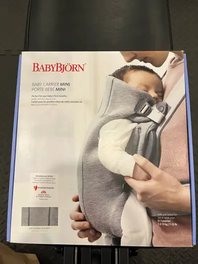BabyBjörn Baby Carrier Mini Light Grey 3D Jersey, View more