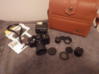 PENTAX CAMERA SYSTEM AUTO 110 + 3 LENSES+FLASH+