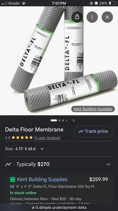 Delta dimple floor membrane underlay, View more