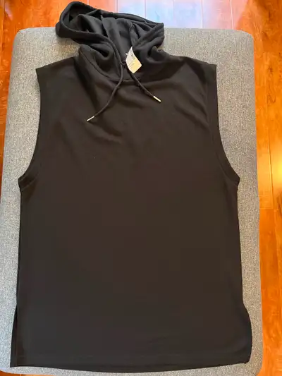 Sleeveless Hoodie Black - New!, View more