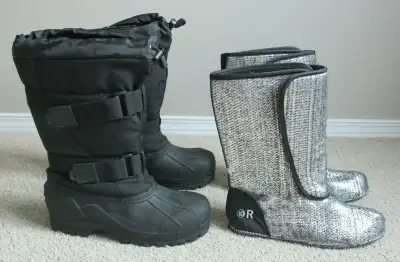 Ice Fields Men's Dalton, Double Strap, Winter Snow Boots, Insulated, Warm, Waterproof Shell. Size 10...