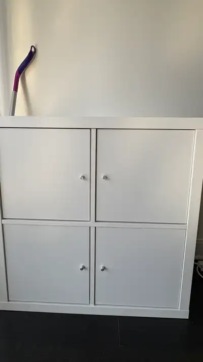 IKEA KALLAX Shelf Unit with 4 Doors - White , View more