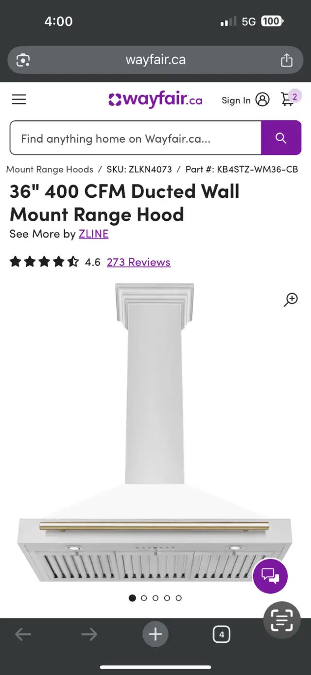 RANGE HOOD, 36” Ducted wall mount. in Stoves, Ovens & Ranges in Trenton - Image 7