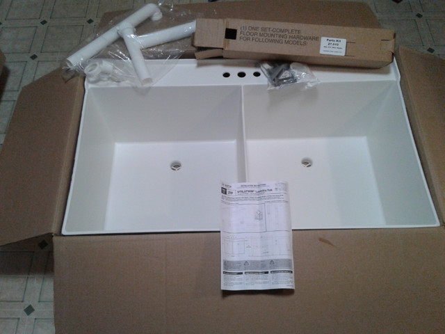 Mustee  24"×40" double laundy tub NIB c/w parts & instructions in Other in Cape Breton