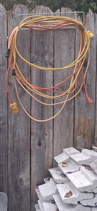 THREE 12 Ft GROUNDED EXTENSION CORDS, View more