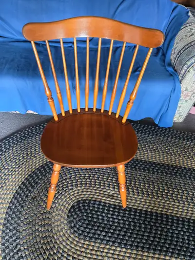Colonial maple spindle chair, View more