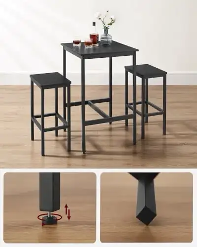 Bar Table Set with Stools Dining Table with 2 Chairs Small Kitch in Dining Tables & Sets in Markham / York Region - Image 9