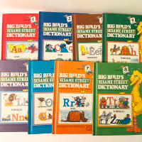 Vintage 1981 Big Birds Sesame Street Dictionary Volume 1 to 8