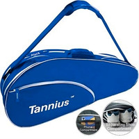 Tannius 3 Racket Tennis/Badminton/Squash Bag, with Shoe & Phone 