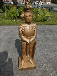 40 inches tall fiberglass knight guard statue 