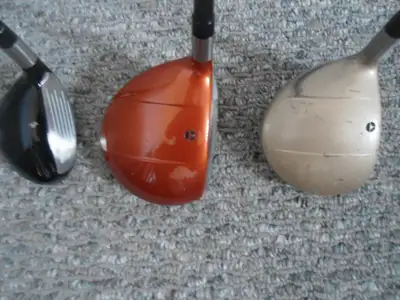 THREE TAYLORMADE RIGHT HANDED GOLF CLUBS, View more