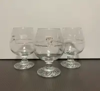 3 cognac glasses