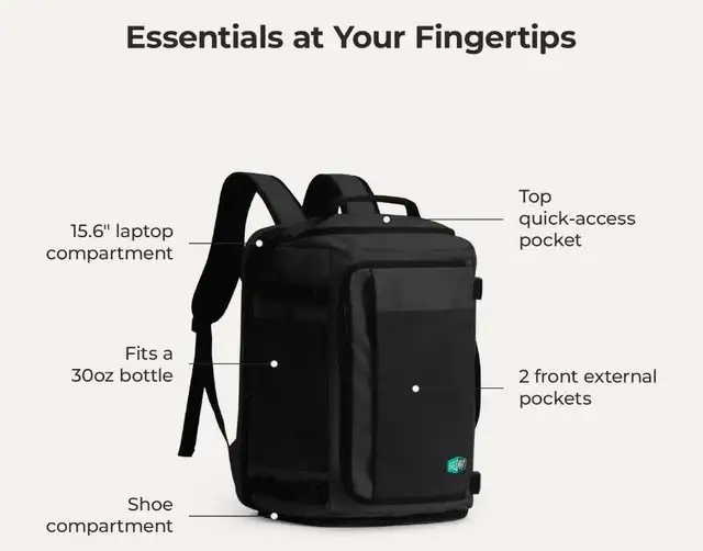BAGSMART Backpack in Bags & Luggage in Mississauga / Peel Region - Image 6