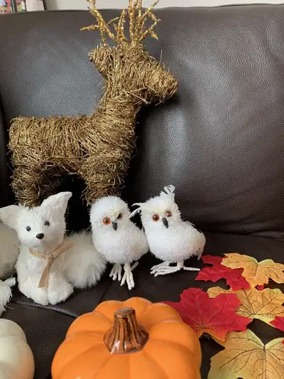 Seasonal home decor owls deer fox Homesense, View more
