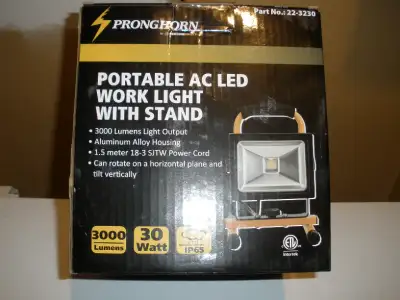 Brand new Pronhorn portable AC led work light with stand, View more