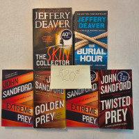 Jeffrey Deaver & John Sandford Book Bundle!!!