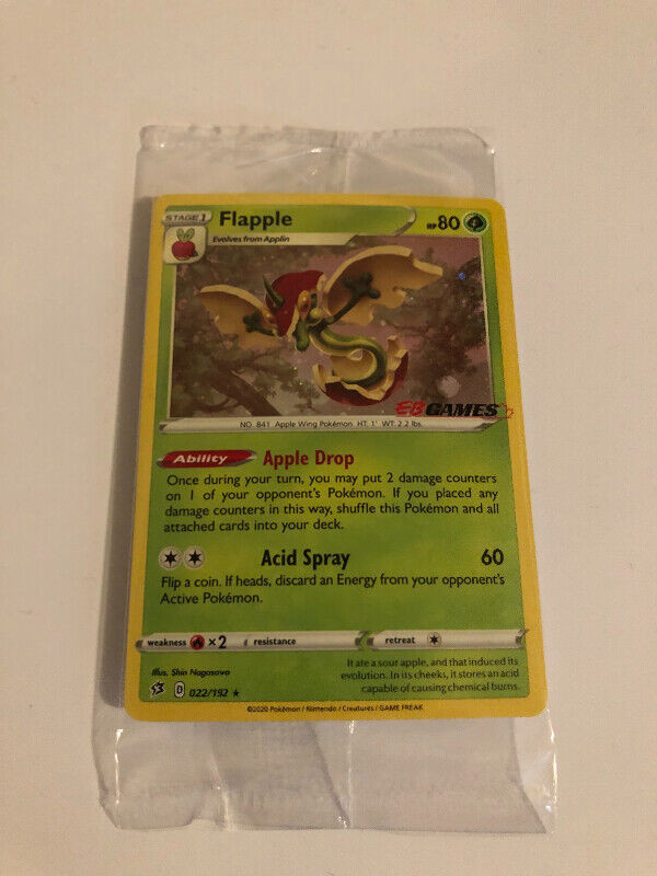 Pokémon TCG Flapple EB Games Promo Card in Toys & Games in City of Toronto