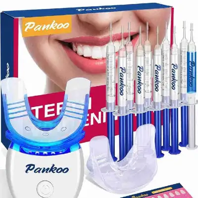 Teeth Whitening Kit With LED Light For Sensitive Teeth, Teeth Whitener With 2xDouble-Sided Silicone...