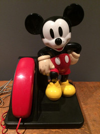 TELEPHONE MICKEY MOUSE VINTAGE RETRO 80'S WALT DISNEY CARTOON