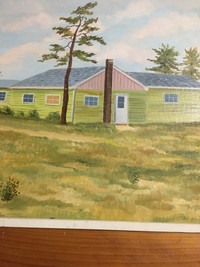 Original oil painting granny’s cabin