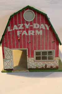 FERME METAL LAZY -DAY FARM 12x9x9 POUCES  1960 -70 S
