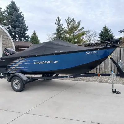 2019 Starcraft Stealth 166 Boat. 2019 Suzuki 90 HP 4 Stroke motor 45Lb MinnKoto Foot Controlled Trol...