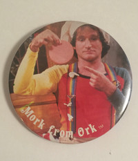 Vintage Mork from Ork Button Pin
