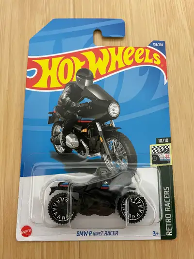 Hot wheels bmw R nineT motorcycle race bike black, View more