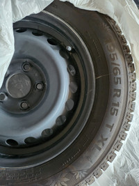 195/65 R15 4 winter tires with rims for sale (Continental)
