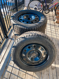 Set of Winter Tires on Rims