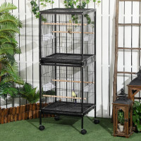 55.1" 2 In 1 Bird Cage Aviary Parakeet House for finches, budgie