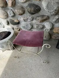 Mid century modern MCM Wrought Iron Stool / bench / chair