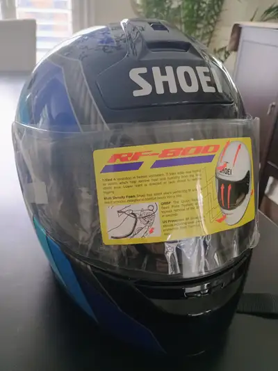 Classic blue Shoei Helmet RF 800. Never used. X Small size. Great quality, comfortable and vented