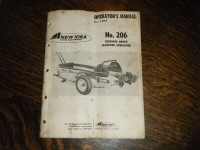 New Idea 206 Manure Spreader Operators Manual