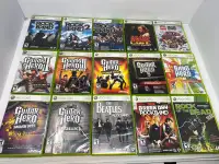 Xbox 360 Guitar Hero & Rock Band Games - Priced In Description