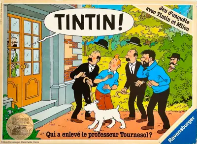 LIRE JUSQU'À LA FIN DU TEXTE. Vintage 1987. Collection. Jeu TINTIN "Qui a enlevé le professeur Tourn...