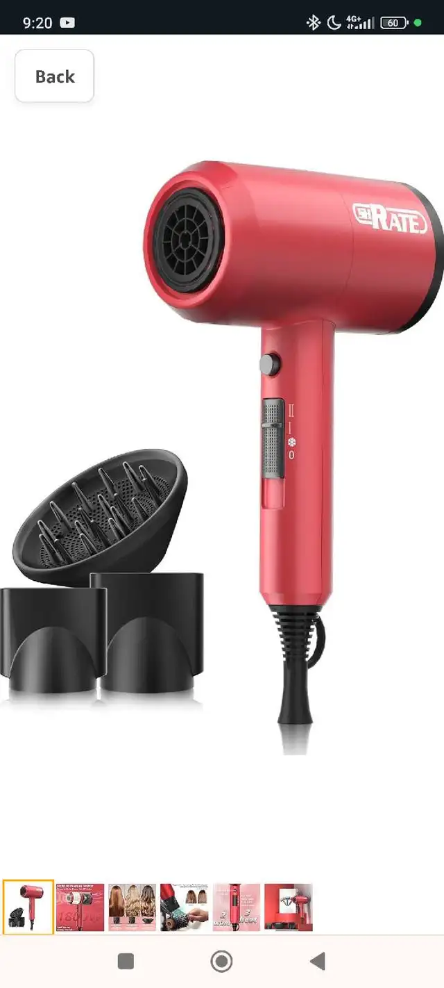 Ionic Hair Dryer, Professional Salon Negative Ions Blow Dryer, P62854395157506121