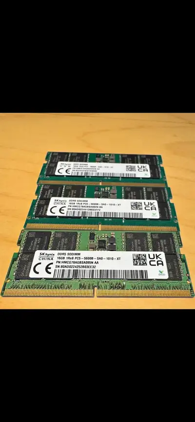 16GB DDR5 SODIMM Ram, View more