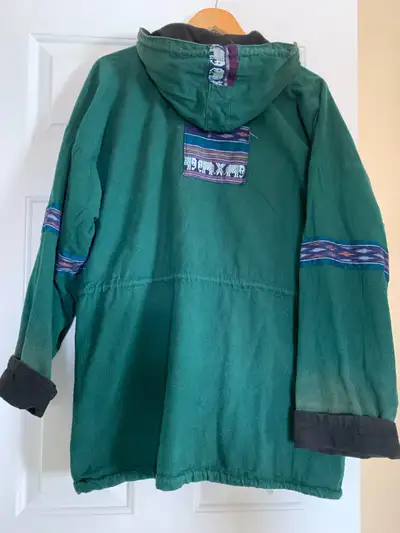 Reversable black/ green hooded jacket , View more