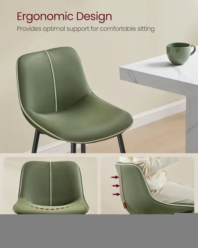Bar Stool with Back, Ergonomic Backrest, Syntheti in Chairs & Recliners in Markham / York Region - Image 4