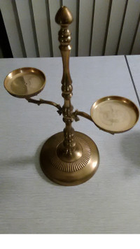 Solid Brass Candle holder-good cond.