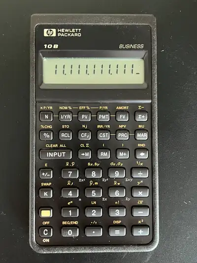 Hewlett Packard HP-10B Business Calculator Large 12-character display. An At-a-Glance section in the...